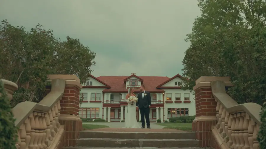 Still from the wedding film for Brad & Jordan.